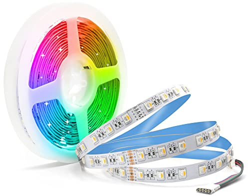 Arotelicht 24V 5M LED Strip RGBW 4 in 1 LED Streifen LED Band 5050SMD RGBW+W RGB+Warmweiss, IP20,300 LEDs Licht Streifen Lichtband Leiste Band Beleuchtung Deko Lichter, 60LEDs/M LED stripes