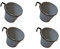 Dio 4X Pflanztopf mit Halter für Europalette Balkon usw. Metall 12X10 cm Beet Garten vor der Haustüre für Europaletten oder passende Einwegpaletten Einsatz Blumen Pflanzen