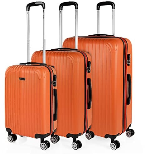 ITACA - Gepäck-Sets, Reisekoffer, Reisekoffer Set, Kofferset, Hartschalenkoffer, Trolley-Set, Luggage - Große Auswahl an Koffer & Trolleys für Jede Reise!, Mandarine