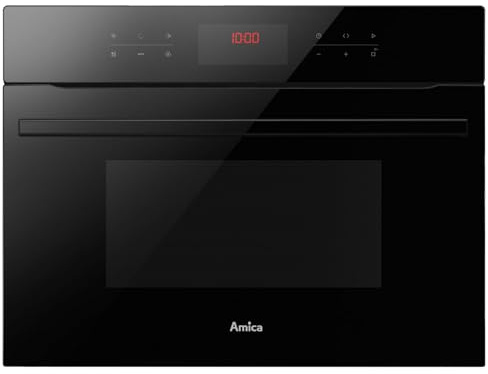 Amica EBC 841 600 S Kompaktbackofen mit Mikrowelle Schwarz-Glas
