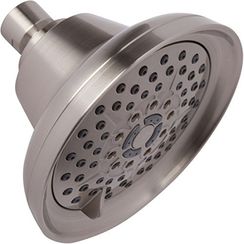 Shower Massage Head With Mist - High Pressure Boosting, Multi-Function, Massager Rainfall Showerhead For Low Flow Showers & Adjustable Water Saving Nozzle, 1.8 GPM - Brushed Nickel