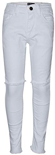 A2Z 4 Kids Denim Ripped Jeans Comfort Stretch Skinny Pants Trousers - Girls Jeans Ripped White 3-4