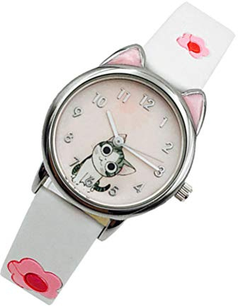 Hemobllo Mode Quarzuhr Kinder Armbanduhr Mädchen Mit Cartoon Katze Design Silikon Uhrband 8.66In Leicht Für Alltag Und Geschenk