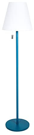 greemotion LED-Akku-Stehlampe Outdoor, 3fach höhenverstellbar, türkis, dimmbar