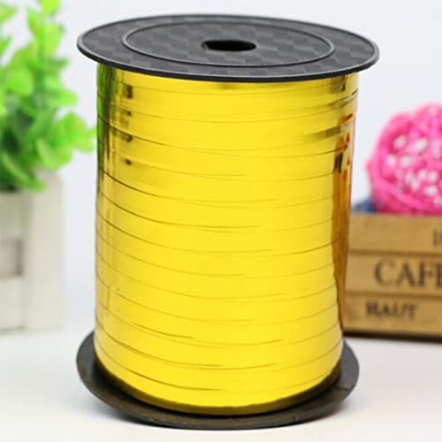 CC wonderland zone Gold Geschenkband Spule (457m x 5mm) Ringelband,Ballonband für Bastelprojekte und Geschenke