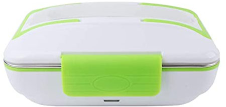 HMTE Lunch Box, Lunch Box Elettrico 110V e 12V scaldavivande Portatile Adatto per la casa e l'auto, con Contenitore Rimovibile in Acciaio Inossidabile 304,Verde (Verde)
