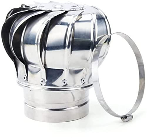 Stainless Steel 201 Non Power Roof Ventilator, Wind Turbines Attic Air Vent Ventilating Fan 110mm