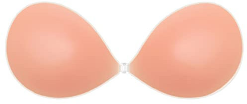 DEPOVOR Soutien-gorge adhésif sans bretelles push-up invisible dos nu à coller pour femme, rose, C