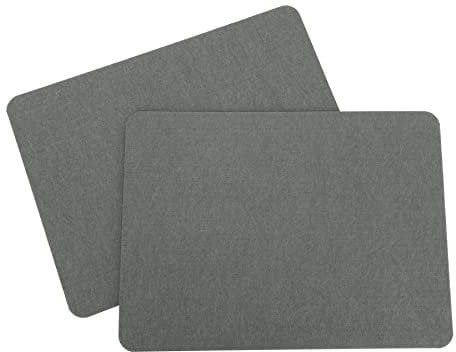 heimtexland ® Tischdeko Filz Tischset abwaschbar Untersetzer Tischdekoration Platzset 35x45 Typ846 Grau 2er Pack