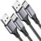 RAVIAD Câble USB C [3M/Lot de 2 ], Cable Chargeur USB C Charge Rapide 3A Cable USB Type C Nylon Tressé pour Samsung Galaxy S22 S21 S20 S10 S9 S8 A51 A50 A20e, Huawei P40 P30, Redmi Note-Gris