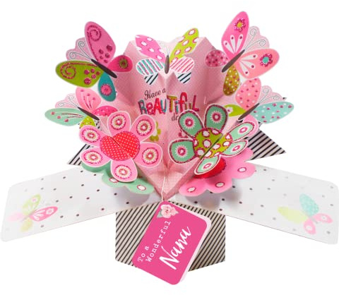 To A Wonderful Nana Butterfly Pop Up Card Mother's Day, Birthday, Any Occasion POP013M12