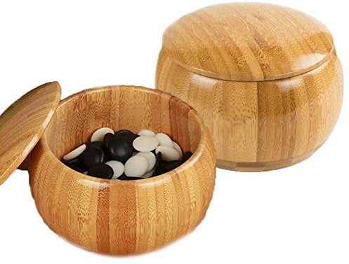 Ppmter Hölzerne Go Cans 2pcd Harz Weiqi Aufbewahrungsbox Deckkomponenten Jars Halter Leere Schachbox Go Game Geschenke Für Anfänger