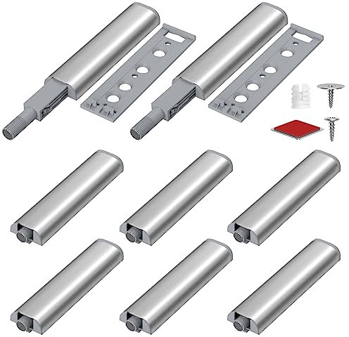 Push to Open Türöffner Jiayi 8 Stück Drucktüröffner Schrank Türöffner Push Open Magnet Tip On für Türen Beschlag Möbel Schubladen Drucköffner Schranktür Magnetschnäpper Drucktüröffner Druckschnapper