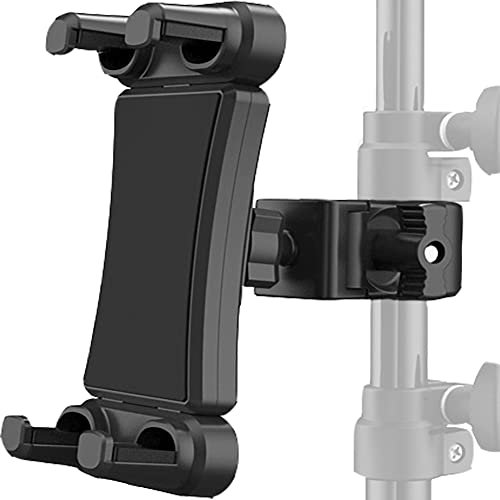 WINOK Tablet-Ständer Laufband, Heimtrainer Fahrrad Tablet Halterung, 360° Drehbar DIY Tablet-Ständerhalter für Spinning Mikrofonständer Schreibtisch Lenke für Smartphones und E-Reader 4.5-14 Zoll