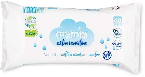 12x Mamia Extra Sensitive Wipes 60 Pack