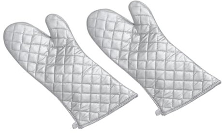 1 Paar Silberne Handschuhe Hand Protector backen Mitts Stoffhandschuhe grillhandschuhe Backhandschuhe Küchenhandschuhe hitzebeständige Handschuhe Ofen Handschuhe gegen Verbrühungen