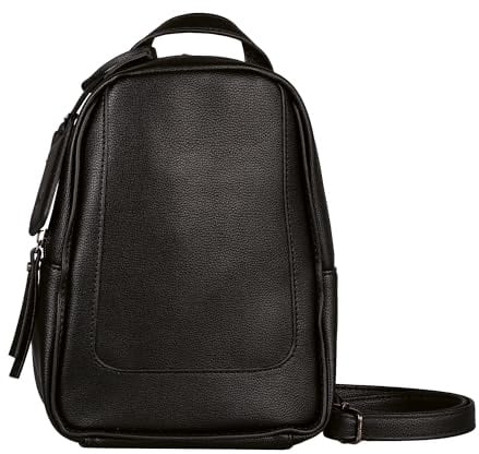 TOM TAILOR Adela Damen Handtasche Sling Bag Rucksack, 3 L Schwarz