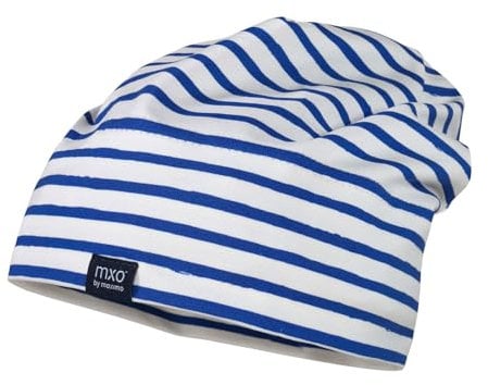 maximo Mini-Beanie, maritim, Jersey Bedruckt, UV 50 Made in Germany 47 blaues Meer-weiß Streifen
