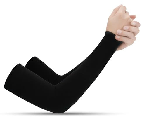 1 Pair UV Protection Cooling Arm Sleeves, Gaming Sleeve,Unisex Arm Sleeves Tattoo Cover Up Cooling Sports Sleeves,Compression Sleeve Arm Sun Protection Sunblock Arm Cover for Cycling, Driving,Hiking