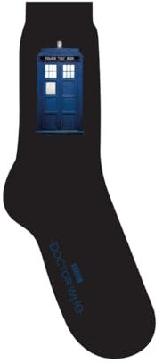 Spike Leisurewear Doctor Who Chaussettes Tardis bleues Taille unique, Noir , Taille unique
