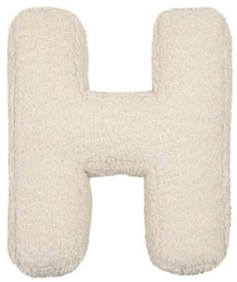 LUNCHS Buchstabenkissen, Initialenkissen, Buchstaben-Sofakissen, Buchstabenkissen mit englischem Alphabet von A bis Z für Sofa, Schlafzimmer, Wohnzimmerdekor (H)