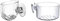 Lot de 6 pots de fleurs en verre transparent pour aquarium avec ventouses