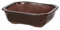 Pot pour Bonsai Rectangulaire M en Terre Cuite - Marron - L 26,2 X P 20 X H 7,5 Cm