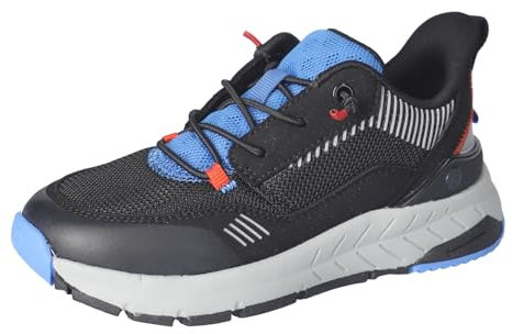 RICOSTA Jungen Low-Top Sneaker NITE, Kinder Halbschuhe, Weite: MITTEL, lose Einlage, straßenschuhe, Strassenschuhe, schwarz/blau (090), 36 EU