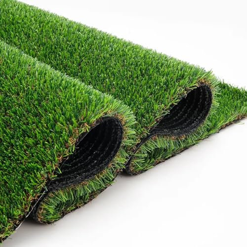 YOEVU - Césped Artificial 20mm | Realismo Natural y Alta Densidad | Resistente a UV y Clima | Fácil Instalación y Sin Mantenimiento | Seguro para Niños y Mascotas, Verde (1X10 Metros)