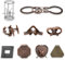 Erzekrim Knobelspiele Metall Set 9 Stück 3D Metall Knobelspiele IQ Spiele Geduldspiel Metallpuzzle Metallknobellei Mittlere Schwierigkeit Brainteaser Puzzle für Erwachsene Geschenk Set