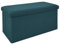 HOME DECO FACTORY, HD0467, Coffre Banc Pliable Atome Bleu - Design Élégant et Pratique, Idéal pour Salon, Chambre ou Entrée - Confort d'Assise - Taille 76x38x38 cm - Couleur Bleu