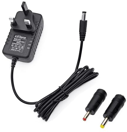 JZK DC 6V 1A 1000mA Power Adapter, 6 V Charger, AC to DC Adaptor, 6 Volt Charging Adapter Replacement Lead Plug 5.5 mm x 2.5 mm, with 3.5mm x 1.35mm and 4.0mm x 1.7mm plugs ﻿