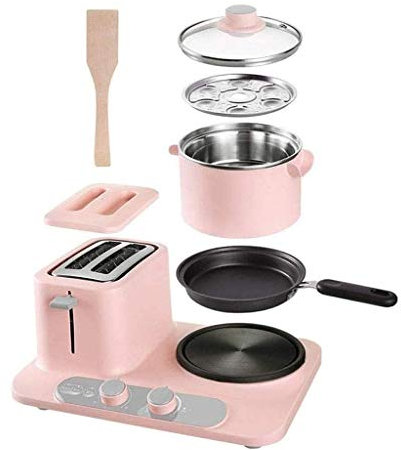MQPALZKD Toaster-Egg Cooker and Poacher-Vegetable,Bacon and Meat Steamer- Touch Controls - 1320W Stainless Steel(Argento)