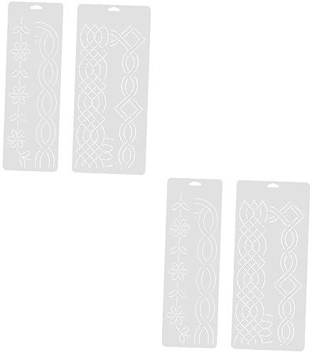 JEWEDECO 4stücke Kunststoff Quilting Vorlage Für Patchwork Und Langlebige Nähschablonen Mit Präzisen Mustern Für Kreative Quilting-projekte