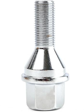 Wheel Nuts,Wheel Bolts,Locking Wheel Nuts 4x Fit use for Chrysler 200 2015-2017 Fit use for Jeep Renegade 2012-2016 Car M12X1.25 Wheel Lug Bolts 28mm Silver Carbon Steel