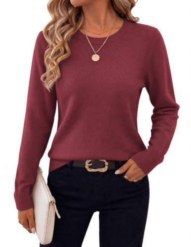 Hotouch Pullover Damen Herbst Winterpullover Langarm Elegante Strickpulli | Gestrickt Sweatshirt,Regular Fit Knit Sweater,S-XXL