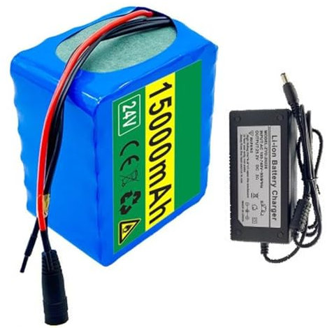Batteria agli ioni di litio for bici elettrica 24V 15Ah 6S5P con caricabatteria, protezione BMS integrata, motore ideale for bicicletta elettrica(SM Plug)