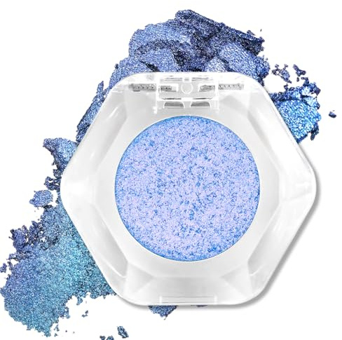 Erinde Glitzer Lidschatten, Hochpigmentierter Single Shimmer Eyeshadow, Feine und Weiche Textur, Langanhaltendes Highlighter Puder, Leicht Verblendbares, Faltenfreies Augen Make-up, Vegan, 1.5g, #03