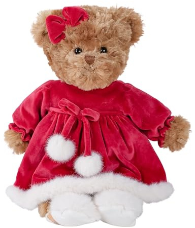 Bukowski Teddybär Louise braun/rot mit Kleid 35 cm Plüschteddybär