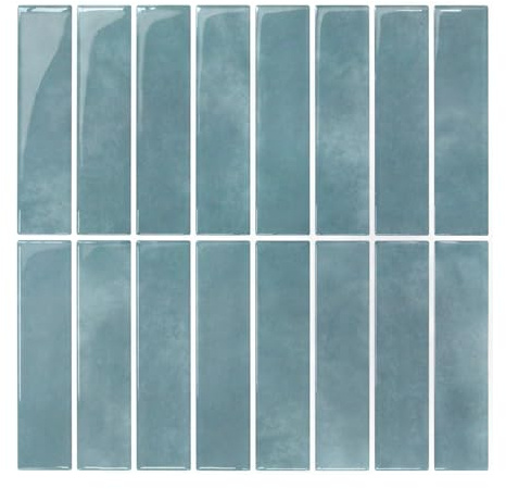 COMSTICKC Azulejos Adhesivos Cocina, 10 Piezas 30.5 x 30.5 cm | Azul vintage, Baldosas Adhesivas 3D Vinilo para Salpicadero Cocina Baño, Impermeables y Extraíbles