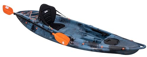 Galaxy Blaze XL Freizeitkajak 305 cm – Sit on Top Kajak für 1–2 Personen mit Sitz, Paddel & Rutenhaltern – Stabiler Angelkajak mit hoher Tragkraft 150 kg