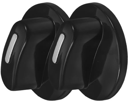 FUTUREORYY Lot de 2 Boutons de Minuterie Noirs en Abs pour Four et Cuisinière, 6 Mm, Contrôle Précis et Entretien Facile, Accessoires pour Appareils Cuisine