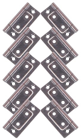 WATIIFUFU 10 piezas Bisagras Silenciosas para Armarios de Acero Inoxidable Grueso Resistentes la Humedad para Cocina Dormitorio y Entornos Costeros Bisagras Planas de Alta Durabilidad