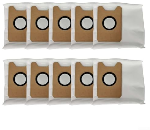 Lot de 10 sacs à poussière pour Cecotec Conga Y50 Y50 X-treme Y50 X-treme Neo - Sacs de rechange jetables de grande capacité pour aspirateur robot