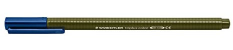 STAEDTLER Filzstifte triplus color, olivgrün, dreikant, stabile, eindrucksichere Spitze, Linienbreite ca. 1 mm, kindgerecht, Made in Germany, 10 olivgrüne fibre-tip pens im Kartonetui, 323-57
