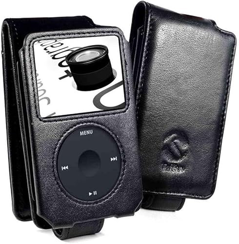 TUFF LUV Napa Ledertasche für (iPod Classic - 80GB / 120GB / 160GB - 2009 Model) - Schwarz
