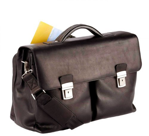 Dermata Aktentasche Leder 43 cm Laptopfach