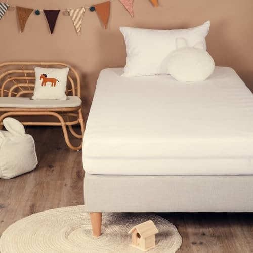 Kadolis - Windelunterlage für Kinder - Matratzenschutz für Bett 90x140 cm - Saugfähig und atmungsaktiv - Wasserdicht ohne PVC - OEKOTEX Zertifiziert