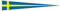 U24 Langwimpel Schweden Fahne Flagge Wimpel 150 x 40 cm Premiumqualität