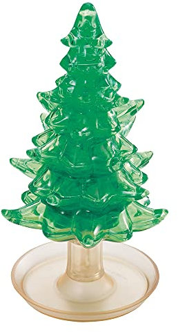 Crystal Puzzle | 3D Tannenbaum Grün | Transparentes Design | 69 Teile | Bausatz für Kinder und Erwachsene | HCM Kinzel